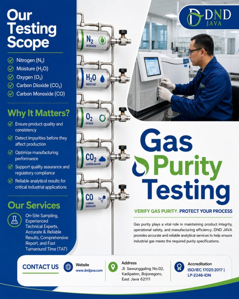 Gas Purity Testing oleh PT DnD Java Indonesia